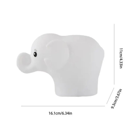 Mini veilleuse LED en forme d’éléphant multicolore pour bébé