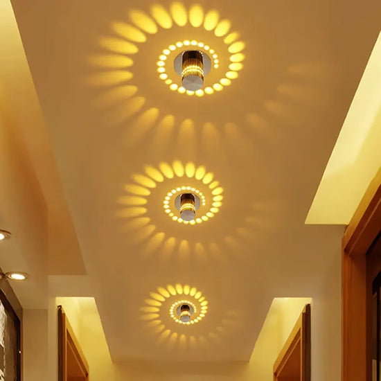 Modern Led Ceiling Light 3W Rgb Wall Sconce For Art Gallery Decoration Living Room Front Balcony