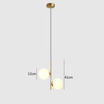 Nordic Glass Ball Led Pendant Lights Brass Black Bedroom Hanging Lamp Modern Living Room Dining