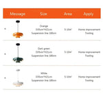 Nordic Led Pendant Light Macaron Carbon Steel Aluminum White Dark Green Orange Illuminations For