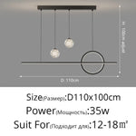 Nordic Led Pendant Lights Dining Table Kitchen Bedroom Foyer Living Room Hotel Restaurant Coffee