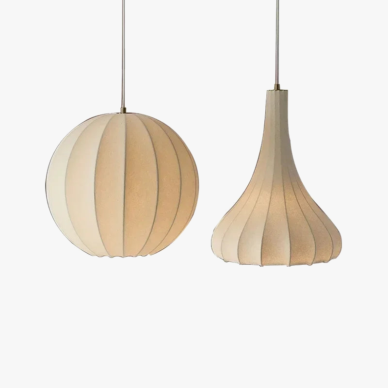 Lámpara colgante nórdica Wabi Sabi luces LED para sala minimalista en seda candelabro bar comedor dormitorio loft luminaria colgante