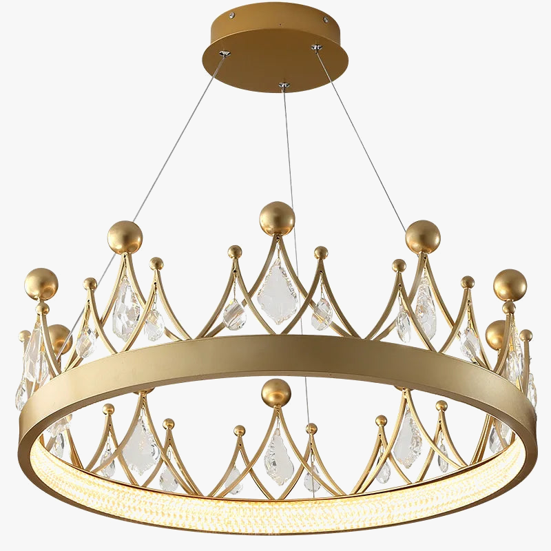 Lámpara de araña estilo moderno corona de cristal nórdico minimalista comedor salón