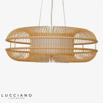Ovale Bambou Suspension Chandy Luminaire Chambre