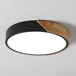 Plafonnier Bois Rond Noir