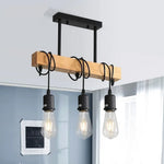 Plafonnier bois lampes