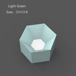 Plafonnier Hexagonal Couleur Géométrique Vert Clair - 25 X 15Cm Luminaire Chambre