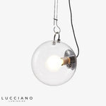 Plafonnier Industriel Argenté Globe Verre Luminaire Chambre