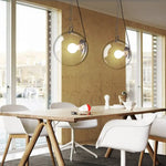 Plafonnier Industriel Argenté Globe Verre Luminaire Chambre
