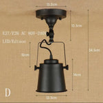 Plafonnier Industriel Led Métal Rétro Luminaire Chambre