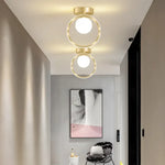 Plafonnier LED Boule de Verre Blanc