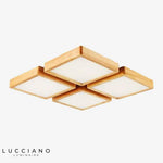 Plafonnier Led Carré Bois Luminaire Chambre