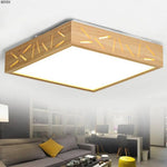Plafonnier Led Carré Bois Perforé Luminaire Chambre