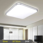 Plafonnier Led Carré Chromé Arrondi Luminaire Chambre