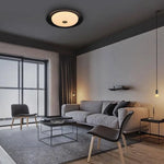 Plafonnier Led Noir Disque Métallique Luminaire Chambre
