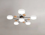 Plafonnier led rond bois