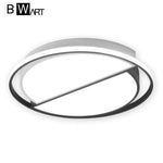 Plafonnier Led Rond Noir Et Blanc Luminaire Chambre