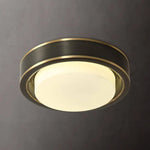 Plafonnier Led Rond Rétro Doré Luminaire Chambre