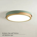 Plafonnier Nordic Led En Bois Et Métal Vert - M Froide Luminaire Chambre