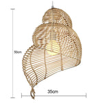 Spirale Bois Coquillage Pastoral Luminaire Chambre