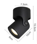 Spot Led Rond Ajustable Obby Noir - L / Chaude Luminaire Chambre