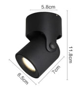 Spot Led Rond Ajustable Obby Noir - S / Chaude Luminaire Chambre
