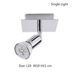 Spot Plafond Led Chromé Home 1 Lampe - Carré / Chaude Luminaire Chambre