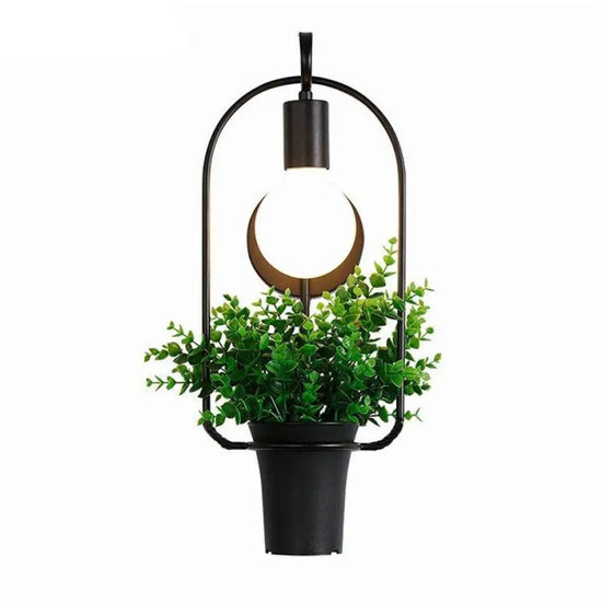 Support Mural Vintage En Métal Pour Plantes Luminaire Cuivre