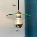 Suspension Avec Abat-Jour Verre Plat Luminaire Chambre