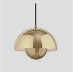 Suspension Design Led Clizia Fleur Couleur Doré Luminaire Doré