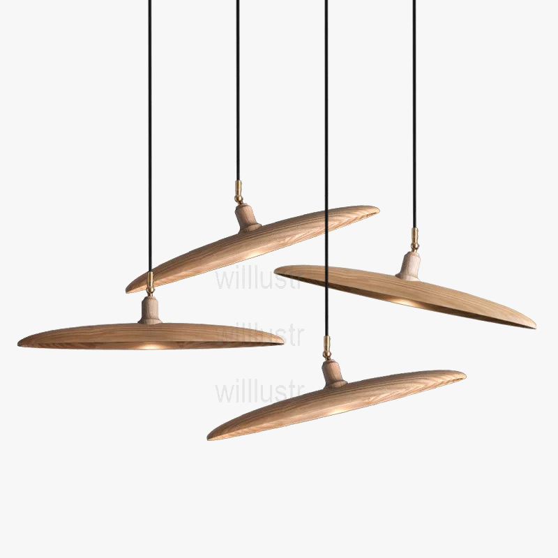 Suspensión de madera lámpara colgante de madera diseño minimalista candelabro de techo suspendido comedor restaurante hotel