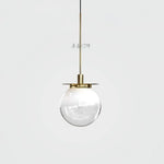 Suspension En Verre Doré Moderne 1 Lampe - Transparent Luminaire Chambre
