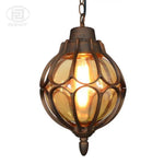 Suspension Extérieure Rustique Étanche Luminaire Doré