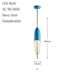 Suspension Goutte Bleue En Verre Moderne A / Bleu Marine Fédération De Russie Luminaire Chambre