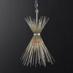 Suspension Led Avec Épis Métalliques Gris Luminaire Chambre