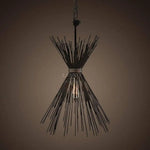 Suspension Led Avec Épis Métalliques Noir Luminaire Chambre