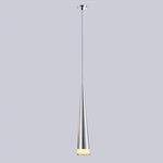Suspension Led Cone Long Tube Argenté / Froide Luminaire Chambre