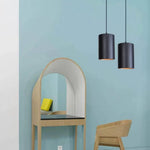 Suspension Led Cylindre Noir Vintage Luminaire Chambre