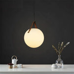 Suspension Led Design Boule Verre Luminaire Cuivre