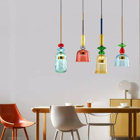 Suspension Led En Verre Illumy Coloré Luminaire Chambre