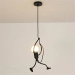 Suspension Led Métal Design Humain Luminaire Chambre