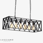 Suspension Led Métal Industrielle Loft 6 Lampes Luminaire Chambre