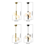 Suspension Led Moderne 3 Globes Lluna Luminaire Chambre