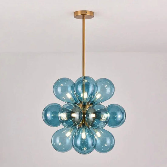 Suspension Led Multiballon Verre Coloré Luminaire Chambre