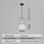 Suspension Led Nordique Métal Haston D - Blanc / Chaude Luminaire Chambre