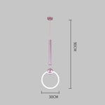 Suspension Led Ronde Jaxlong Dorée Violet Luminaire Chambre