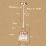 Suspension Led Rose Gold Et Cristal Luminaire Cuivre