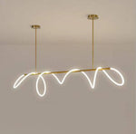 Suspension Led Spirale Dorée Luminaire Chambre
