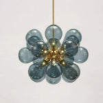 Suspension Led Verre Coloré Glass Bleu / Chaude Luminaire Chambre