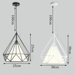 Suspension Nordique Birdcage Design Luminaire Chambre